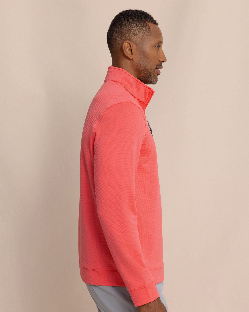 Schooner Quarter Zip - Sunkist Coral